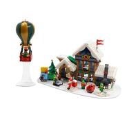 Brickcessories Display Base Compatible with Lego 10339 - Santa's Post Office, 4.5mm White Acrylic Base with Studs, Bricks Not Included