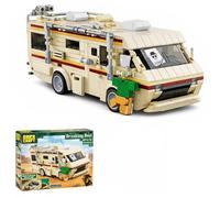 Brickcraft Breaking Bad RV Building Kit (477 Pieces) Walter White’s Rolling Camper Van Set with Secret Lab Interior, Detailed TV Show Collectible Model, Display Toy for Fans and Adults