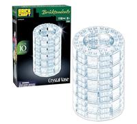 Brickcraft Bricktanicals Crystal Vase Building Set 118pcs Transparent Brick Flower Holder Fits 10 Stems Compatible Botanical Building Blocks Display Case Home Office Décor Gift for Adults Kids