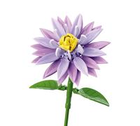 Brickcraft Bricktanicals Water Lily Building Kit (71 Pieces), Adjustable Buildable Display Flower with Layered Lavender Petals, Botanical Decor Gift for Adults, Ages 8+
