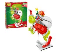 Brickcraft Dr. Seuss The Grinch's Christmas Heist Building Set (320 Pieces), Posable Grinch Figure with Gift Sack, Dr. Seuss Whoville Holiday Collectible, Xmas Gift for Adults & Fans