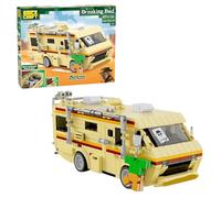 Brickcraft Officially Licensed Breaking Bad RV Building Kit (477 Pieces) Walter White’s Rolling Camper Van Set with Secret Lab Interior, TV Show Collectible Model, Display Toy for Fans and Adults