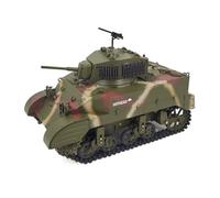 BrickCraftWorks 1/16 2.4G US M5A1 Stuart Light Tank Model for Adults, RC Tank with Sound Light Effects and Telescopic Smoking Exhaust, Outdoor RC Toy Gifts