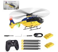 BrickCraftWorks 1/36 EC-135 RC Helicopter - 6CH 6-axis Gyro Direct Drive Brushless Motors, Dual 6G/3D Flight Modes with Auto-Hover, Stunt Airplane for Beginner