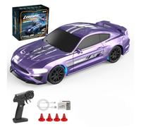 BrickCraftWorks 1/43 Scale RC Drift Car - 2.4G 15 KM/H Mini Electric 4WD Remote Control Racing Car with LED Lights, Full Proportional Control for Indoor/Outdoor Drifting RTR
