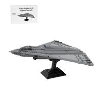 BrickCraftWorks J-36 Jet Fighter Building Blocks Set, Triple Engine 6th-Gen Fighter-Bomber, MOC Military Aircraft with Display Stand, Toys Gifts for Military Fans (1536PCS)