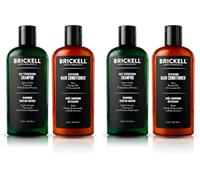 Brickell Men’s Daily Revitalizing Hair Care Routine, Mint and Tea Tree Oil Shampoo, Strength and Volume Enhancing Conditioner, Natural and Organic (Pack of 2)