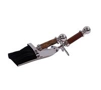 “Brickhill House” Bright Chrome Fireside Brush & Pan Set - Heavy Duty Fireplace Tool with Ergonomic Handles - Compact Ash & Debris Removal, Hearth Accessories for Log Burner Open Fire Fire Pit