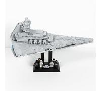 Brickify Display Stand Compatible with LEGO Star Wars Star Destroyer 75394 - Premium Shelf Mount for Starship Display - Includes Minifigure Base - Stand for Star Ship Model - Ship Not Included