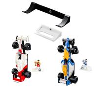 Brickify Wall Mount Compatible with LEGO Icons F1 Cars - Compatible With McLaren MP4/4 & Williams FW14B - Ayrton Senna & Nigel Mansell - Models not included