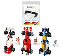 Brickify Wall Mount Compatible with LEGO Icons F1 Cars - Compatible With McLaren MP4/4 & Williams FW14B - Ayrton Senna & Nigel Mansell - Models not included (2)