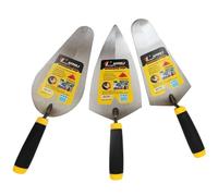 Bricklaying Trowel 3 Pieces Trowel Masonry Hand Tool Set,Margin Trowel,Pointing Trowel,Tuck Pointing Trowel,Building Products, Professional Masonry Flooring Tool for Concret(6 Inch)