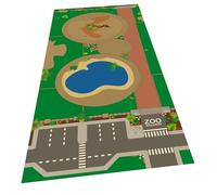 BrickMaps 32537001 - City - Zoo - Road plate play mat for LEGO - Format equivalent to 3x7 LEGO building plate