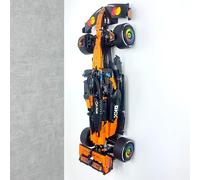 BrickNest Vertical Wall Mount Compatible with LEGO Technic McLaren MCL39 F1 Car 42228, Black 3D-Printed Display Bracket, Mount Only