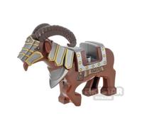 BrickRaiders Animal Minifigure Armoured Ram REDDISH BROWN