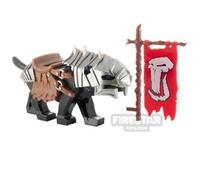BrickRaiders Animal Minifigure Armoured Warg BLACK