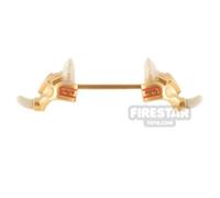 BrickRaiders Minifigure Armour Fantasy Shoulder Armour METALLIC GOLD