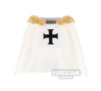BrickRaiders Minifigure Armour Knights Cuirass with Cape WHITE