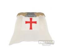 BrickRaiders Minifigure Armour Knights Hospitaller Cuirass with Cape WHITE