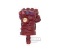 BrickRaiders Minifigure Armour Power Gauntlet Armour DARK RED