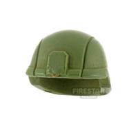 BrickRaiders Minifigure Headgear Combat Helmet OLIVE GREEN