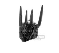 BrickRaiders Minifigure Headgear Helm of The Dark Lord PEARL DARK GRAY