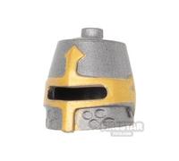 BrickRaiders Minifigure Headgear Knights of Tripoli Helmet FLAT SILVER