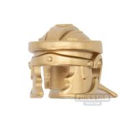 BrickRaiders Minifigure Headgear Roman Helmet DARK FLAT GOLD