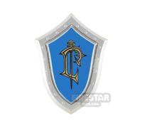 BrickRaiders Minifigure Shield Footman Shield METALLIC SILVER