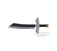 BrickRaiders Minifigure Weapon Anime Sword with Wing Guard BLACK