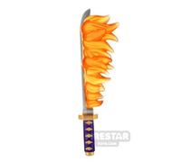 BrickRaiders Minifigure Weapon Katana Sword with Flame Effect MULTICOL