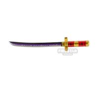 BrickRaiders Minifigure Weapon Katana with Cross Guard RED