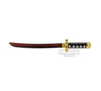 BrickRaiders Minifigure Weapon Katana with Octagonal Guard BLACK