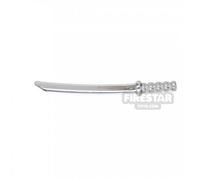 BrickRaiders Minifigure Weapon Katana with Square Guard CHROME SILVER