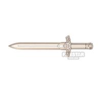 BrickRaiders Minifigure Weapon Knights Sword METALLIC SILVER
