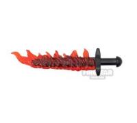 BrickRaiders Minifigure Weapon Sword with Flames Sheath BLACK