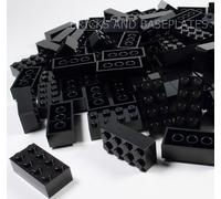 Bricks and Baseplates LEGO® BRICKS: 200 x BLACK 2x4 Pin Part 3001 Dimensions (LxWxH): 1.6cm x 3.2cm x 1.1cm # FREE UK TRACKED POSTAGE # Taken from sets and Supplied Sent in a sealed clear bag