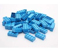 Bricks and Baseplates LEGO Bricks 50 DARK AZURE 2x4 Pin Part 3001 Dimensions LxWxH 1.6cm x 3.2cm x 1.1cm FREE UK TRACKED POSTAGE Taken from sets and Supplied in Sealed Packaging