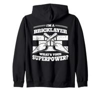 Bricks and Shovel Construction Funny Worker Zip Hoodie