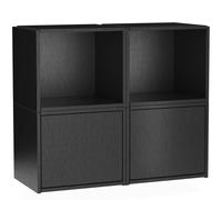 Bricks System C Shelf Woud Black lacquered oak - 5712800032734