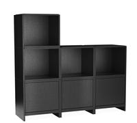 Bricks System F Shelf Woud Black lacquered oak - 5712800032765