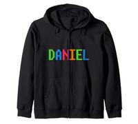 Bricks Theme DANIEL Boys Name Custom Preschool Blocks Zip Hoodie