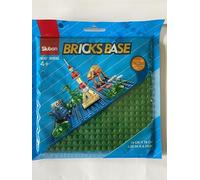 Bricksbase Building Base Plate, 16 cm x 16 cm, Green, M38-B0832-C