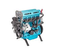 Bricksdiytoy 3D Metal Turbocharged L4 Engine Model Kit - 300+ CNC Parts, DOHC Design,Simulate Motorized Operation, DIY Assembly STEM Project, for Engineers & Car Enthusiasts