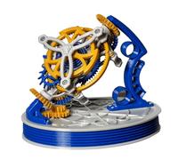 Bricksdiytoy 3D Printed Two-Axis Gyroscope Model Kit, Visualized Mechanical Motion Principles with Spherical Cores, Perfect for Home Office Decor & Adults