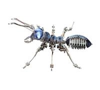 Bricksdiytoy 3D Steampunk Metal Ant Model Kit, 150+ Pieces DIY Mechanical Insect Puzzle with Articulated Legs, Aviation-Grade Stainless Steel Material, Vintage Industrial Decor for Adults & Teens