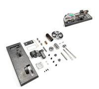 Bricksdiytoy ENJOMOR γ-Type Stirling Engine Kit, DIY Physics Experiment Model with Luminous Flywheel, Stainless Steel & Aluminum Alloy Construction, STEM Educational Gifts for Teens & Adults