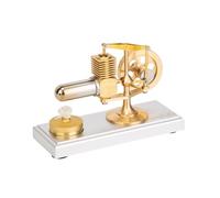 Bricksdiytoy ENJOMOR Hog Mini Stirling Engine - Compact Metal Desktop Model, Thermal Energy Conversion Demo, Educational STEM Toy for Science Enthusiasts & Collectors