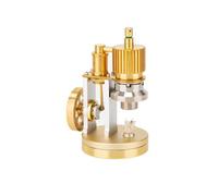 Bricksdiytoy ENJOMOR Ringbom Stirling Engine Model - Unique 4 Moving Parts Design, Metal Construction Thermal Energy Demo Educational STEM Physics Gift for Science Enthusiasts