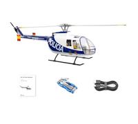 Bricksdiytoy FLYWING BO105 470 Size 2.4G 6CH RC Helicopter with H1 Flight Controller & GPS - 4-Blade FBL System, 3508 Brushless Motor, 20min Flight Time - Military RC Helicopter for Adults (PNP)